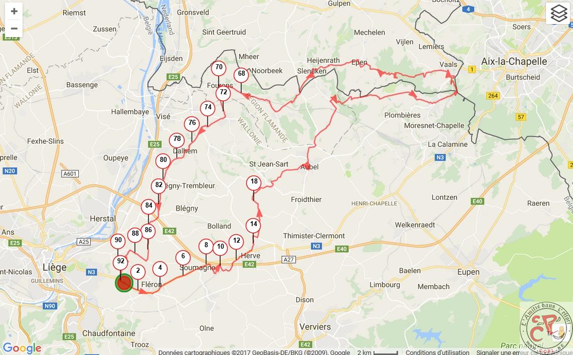 Le parcours (identique à l'an dernier)